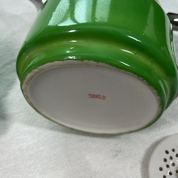 Vintage Double Teapot Made in Japan Art Deco Pottery Tea Coffee Herbs Retro EXC - Picture 14 of 17